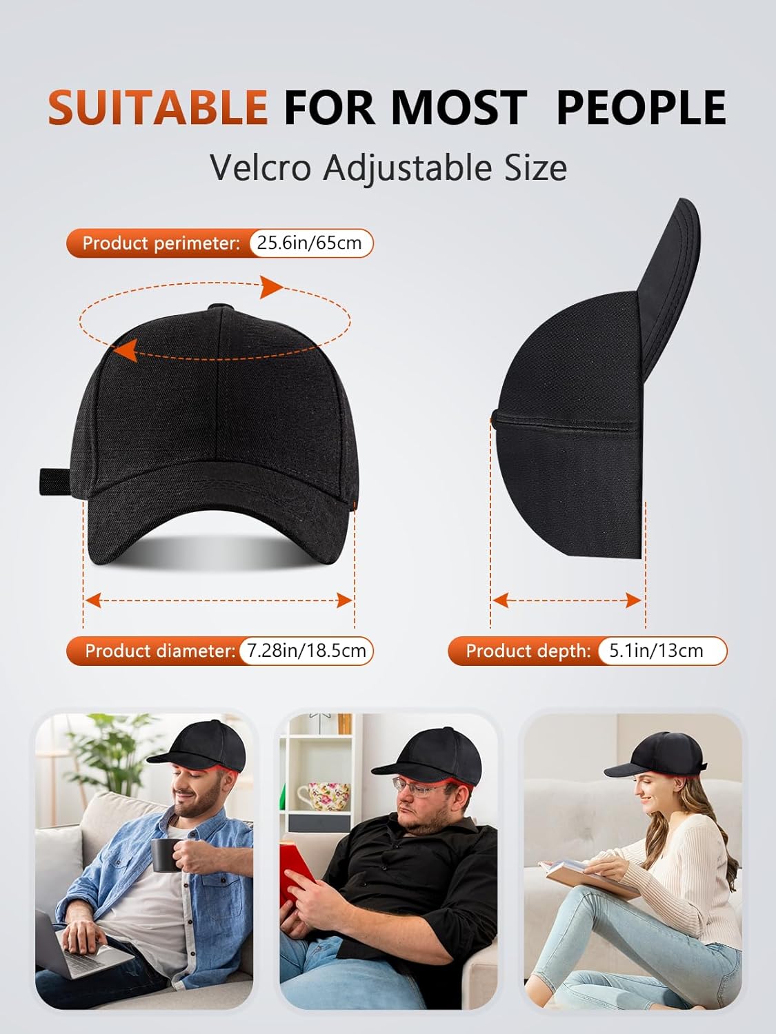 Red Light Therapy for Head, Red Light 630nm Infrared Light 850nm 940nm Infrared Therapy with Timer & Controller